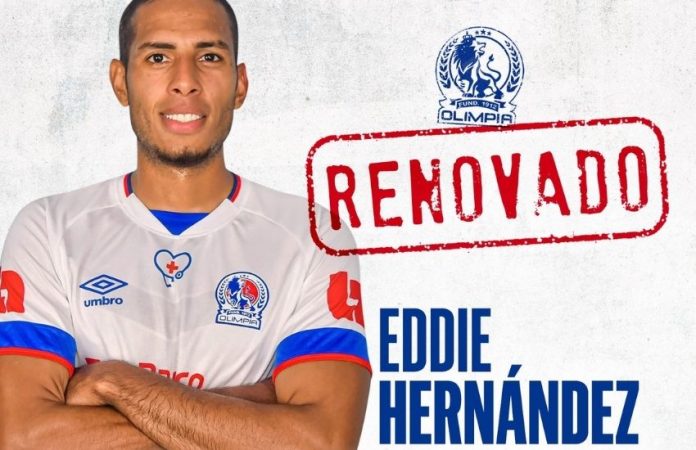 Así anunció Olimpia la renovación de Eddie Hernández.
