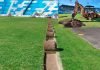 Inician trabajos del cambio de grama en el estadio Nacional de Tegucigalpa