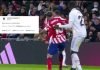 Polémico tuit del Atlético de Madrid después del derbi ante Real Madrid: “Nada nuevo en el Bernabéu”