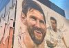 Con enorme mural esperan a Lionel Messi en Miami