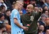 Pep Guardiola defiende a Haaland: “A los grandes goleadores no hay que criticarlos porque te callarán la boca”