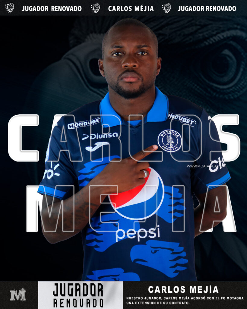 Carlos Mejía renueva contrato con Motagua.