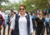 La presidenta hondureña inauguró el Vado Sumergible en el Cause Ercilia en Costa de los Amates