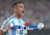 Argentina sufrió, pero venció a Chile para clasificar a cuartos de final de la Copa América