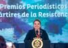 Mandataria entrega premios periodísticos “Mártires de la Resistencia”