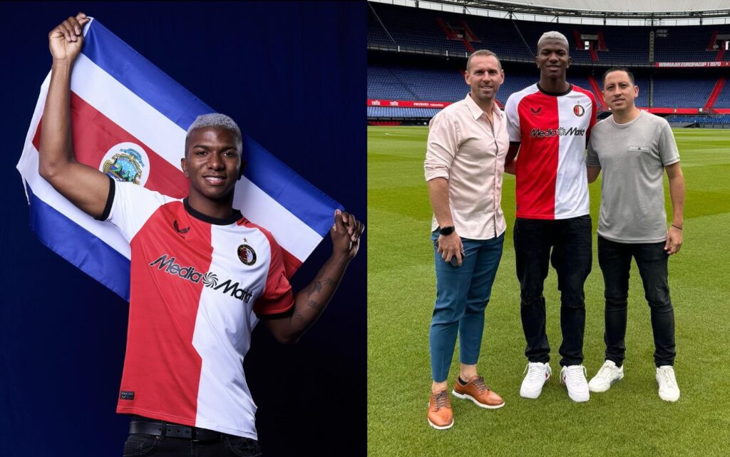 Costarricense Jeylan Mitchell fue presentado como nuevo jugador del Feyenoord.