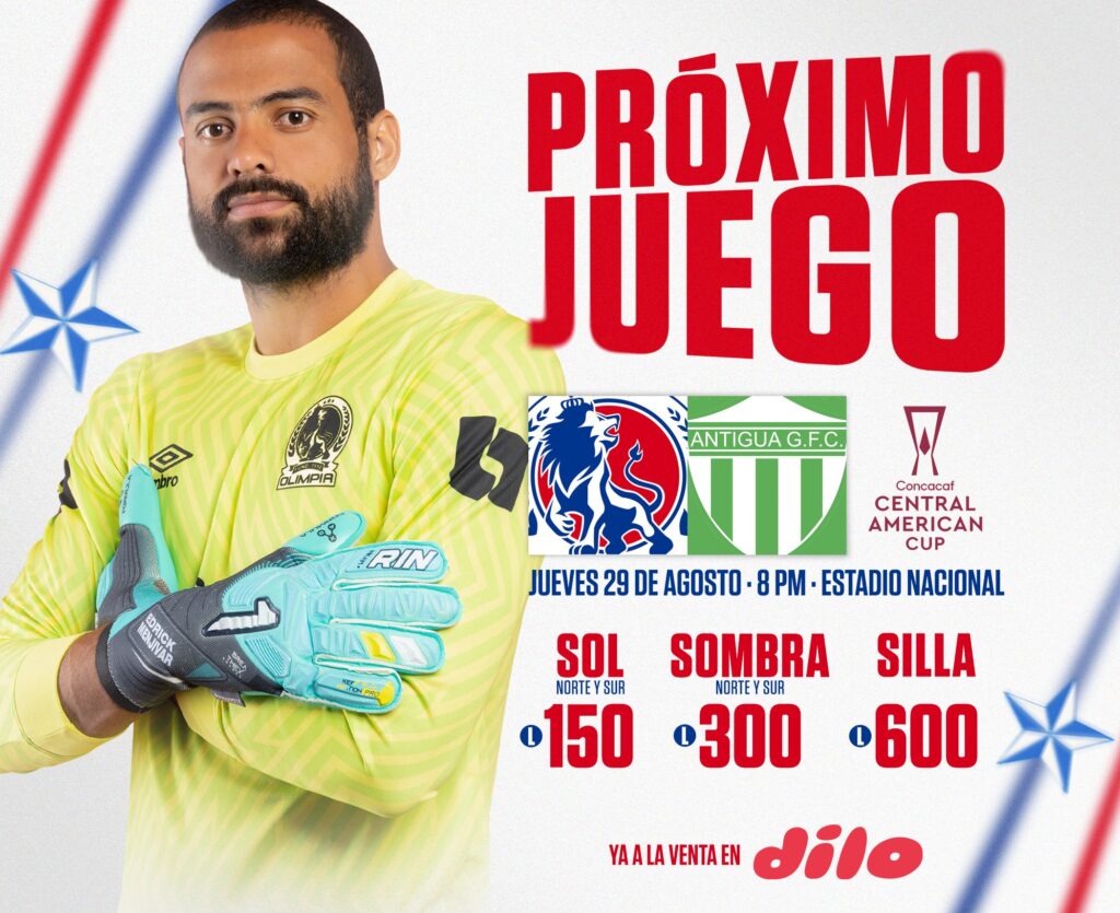 Olimpia anuncia precios de entrada para el partido ante Antigua por la Copa Centroamericana.