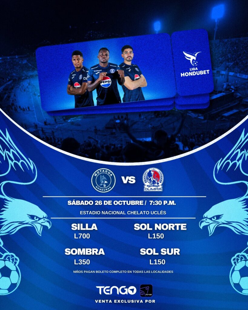 Motagua anuncia precios de entrada para el Superclásico del sábado ante Olimpia