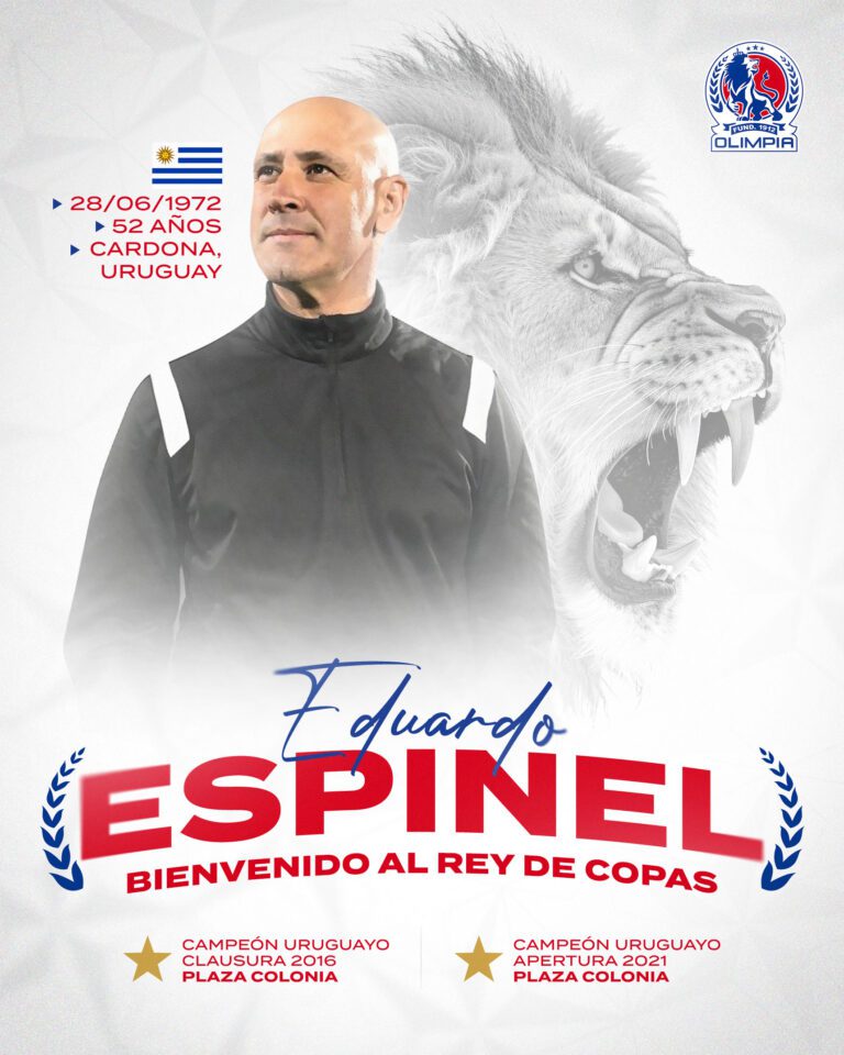 Olimpia anuncia a uruguayo Eduardo Espinel como nuevo entrenador del club