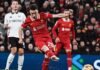 Liverpool logra valioso empate con un hombre menos ante Fulham