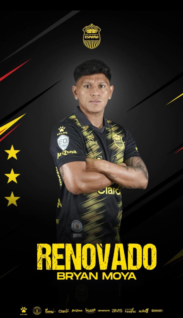 Brayan Moya renueva contrato con Real España 