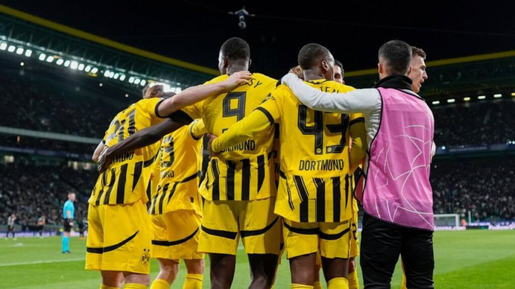 Borussia Dortmund goleó de visita al Sporting de Portugal y está cerca de octavos de Champions League
