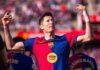 Barcelona con un gran Lewandowski goleó al Girona y sigue líder de la Liga de España