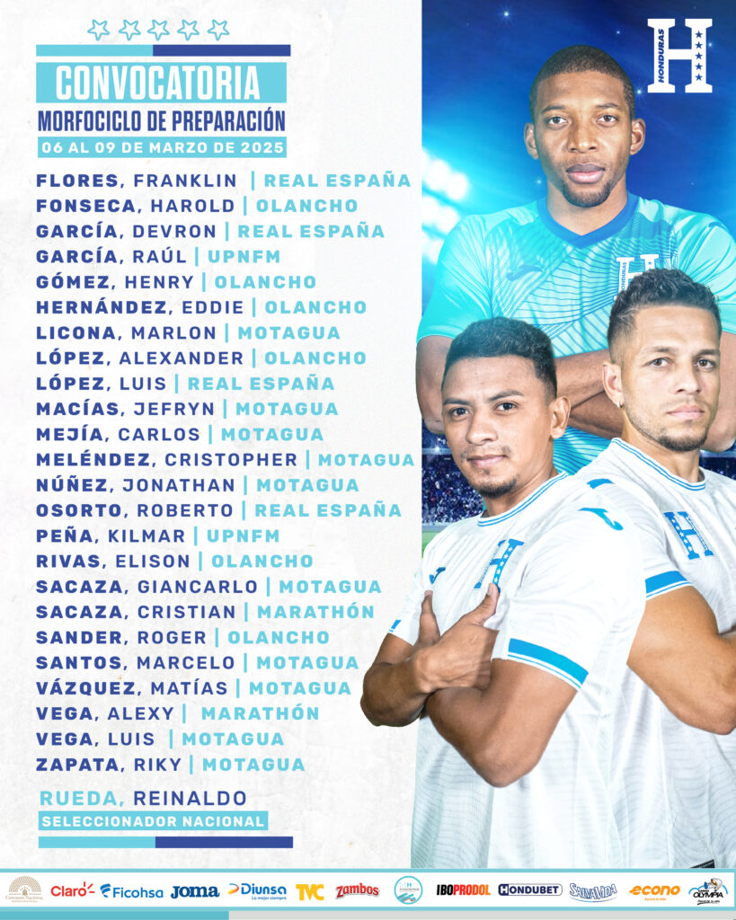 Mathías Vázquez convocado por Reinaldo Rueda a la Selección de Honduras; listado de jugadores para microciclo