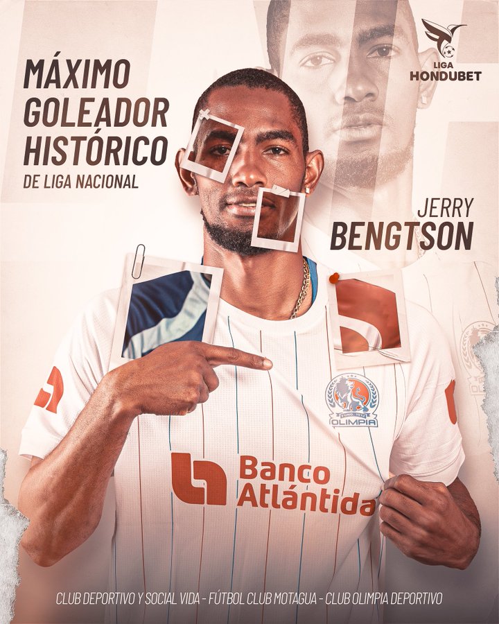 Jerry Bengtson rompe el récord de Wilmer Velásquez y es el máximo goleador histórico de la Liga Nacional