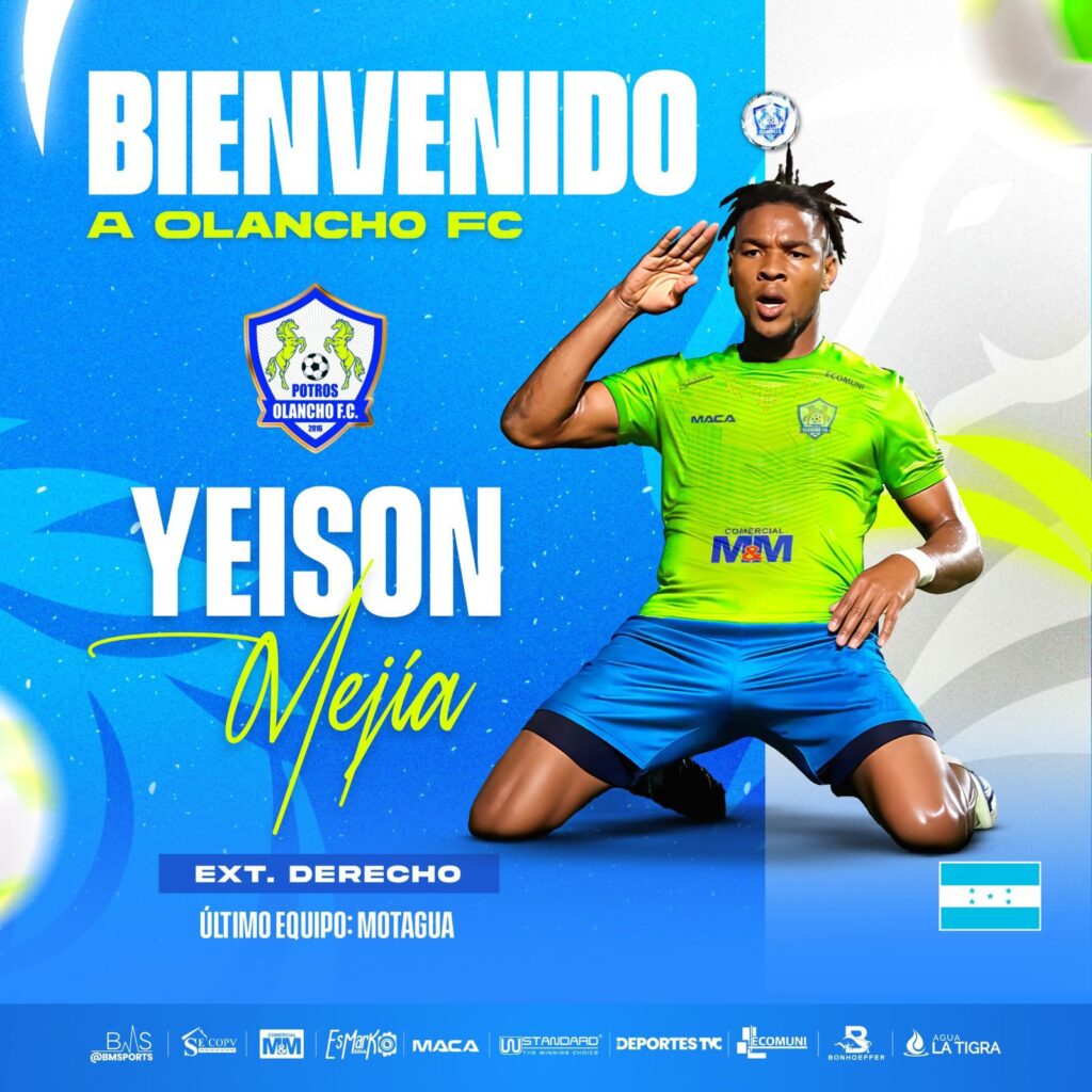 Olancho FC fichó al mediocampista hondureño, Yeison Mejía