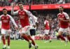 Arsenal goleó al Nottingham Forest y sigue luchando por la cima de la Premier League