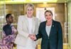 Presidenta Xiomara Castro sostuvo reunión bilateral con Silvana Koch-Mehrin previo a recibir el Premio Pioneras en Liderazgo Político Femenino