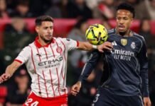 Real Madrid empató con Girona y perdió el liderato en la Liga de España