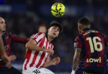 Levante con Kervin Arriaga de titular perdió ante Athletic de Bilbao