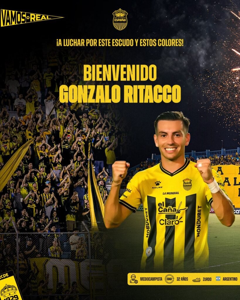 Real España anuncia el fichaje del argentino Gonzalo Ritacco
