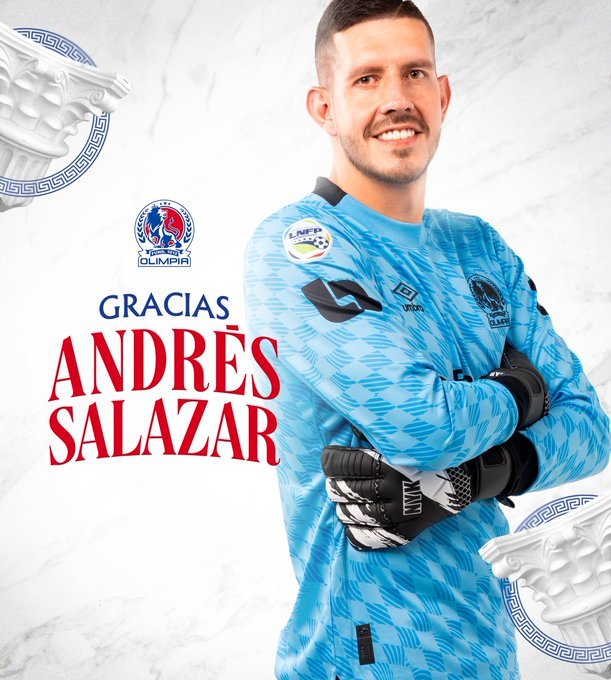 Andrés Salazar es baja en Olimpia