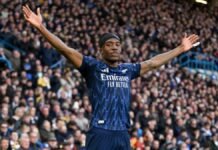 Arsenal golea al Leeds United y sigue en la cima de la Premier League