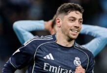 Real Madrid sufre, pero derrota al Celta de Vigo con gol de Valverde en tiempo de descuento