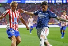 Atlético de Madrid y Arsenal empatan en la ida de semis de Champions League y todo se definirá en Londres