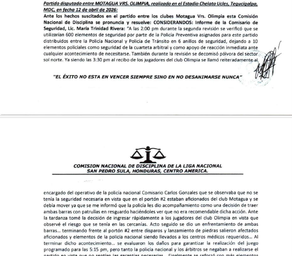 A jugar fuera de Tegucigalpa; Fuerte sanción a Motagua y Olimpia por disturbios en último Clásico