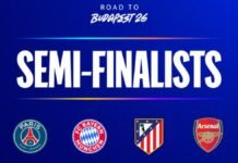 Definidas las semifinales de la Champions League