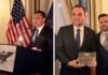 Presidente del CN, Tomás Zambrano, galardonado en Nueva York por su liderazgo en defensa de la democracia