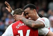Arsenal goleó al Fulham y sigue líder de la Premier y va por el Atlético de Madrid