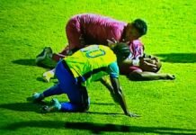LAMENTABLE: Romario Da Silva sufre grave lesión de tobillo en partido ante Olancho FC