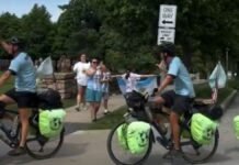 Una locura de hinchas que viajaron de Argentina a Kansas City en bicicleta por el sueño mundialista