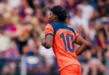 Barcelona goleó al Basilea y Lamine Yamal marcó un gol