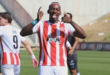 Bryan Róchez arranca la temporada con Leixões SC de Portugal marcando gol