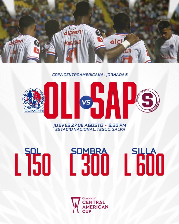 Olimpia anuncia precios de entrada para partido contra Saprissa