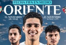 Honduras pone rumbo a Medio Oriente: enfrentará a Emiratos Árabes Unidos y Kuwait en noviembre