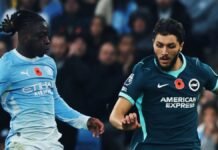 Manchester City tropieza en casa y cae ante Brighton en la Premier League