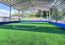 Ojo de Agua se prepara para estrenar su cancha de fútbol 5